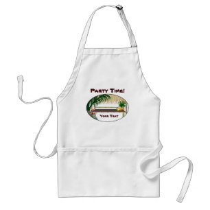 Tropische Luau Party Tiki Hut Bar Apron Standaard Schort