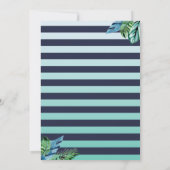 Tropische Luau Pineapple Beach Navy Blue Birthday Kaart (Achterkant)