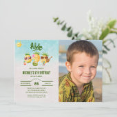 Tropische Luau Pineapple Beach Verjaardag Kaart (Staand voorkant)