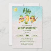 Tropische Luau Pineapple Beach Verjaardag Kaart (Voorkant)