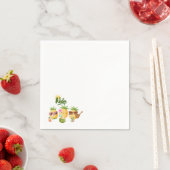 Tropische Luau Pineapple Beach Verjaardag Servet (Insitu)