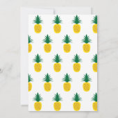 Tropische Luau Pineapple First Birthday Party Kaart (Achterkant)