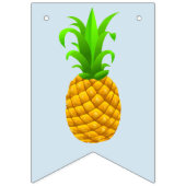 Tropische Luau Pineapple Happy Birthday Banner (Eerste vlag)