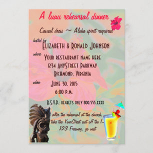 Tropische Luau-repetitie Kaart