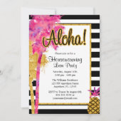 Tropische Luau Stripes Housewarming Party nodigt u Kaart (Voorkant)