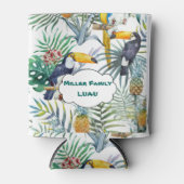 Tropische Luau, Tucan, Pinappel Blikjeskoeler (Voorkant)