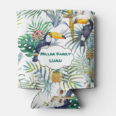 Tropische Luau, Tucan, Pinappel Blikjeskoeler (Achterkant)