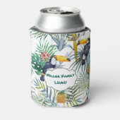 Tropische Luau, Tucan, Pinappel Blikjeskoeler (Blikje Achterkant)