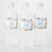 Tropische Luau Verjaardag Waterfles Labels Waterfles Etiket (Flessen)
