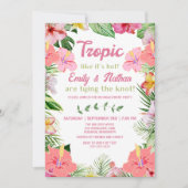 Tropische Luau Verlovingsfeest Uitnodiging (Voorkant)