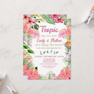Tropische Luau Verlovingsfeest Uitnodiging