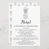 Tropische Luau Verlovingsfeest Uitnodiging (Voorkant / Achterkant)