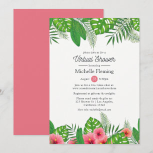 Tropische Luau virtuele bruids- of babyshower Kaart