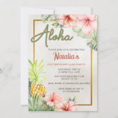 Tropische LUAU-volwassen geboortedag Kaart (Voorkant)