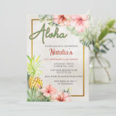 Tropische LUAU-volwassen geboortedag Kaart (Staand voorkant)