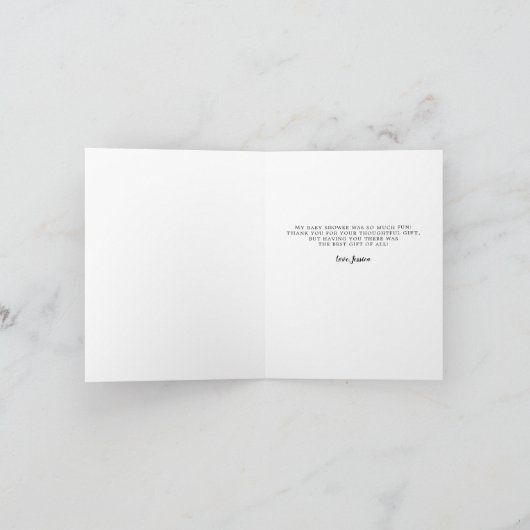 Tropische Luau Waterverf Faux Glitter Baby shower Bedankkaart (Binnen)