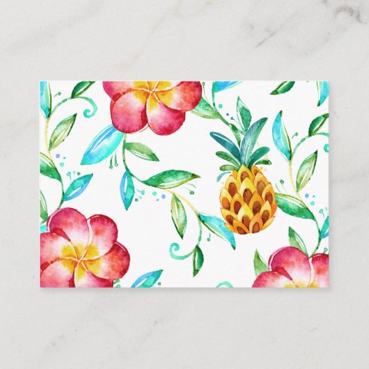 Tropische Luau Waterverf Glitter Books for Baby Informatiekaartje (Achterkant)