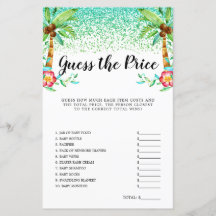 Tropische Luau-Waterverf raadt het prijsspel