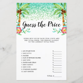 Tropische Luau-Waterverf raadt het prijsspel