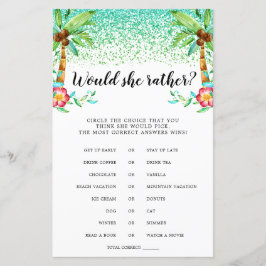 Tropische Luau-Waterverf zou ze een beetje wild wo