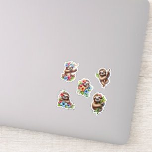 Tropische luiaard sticker