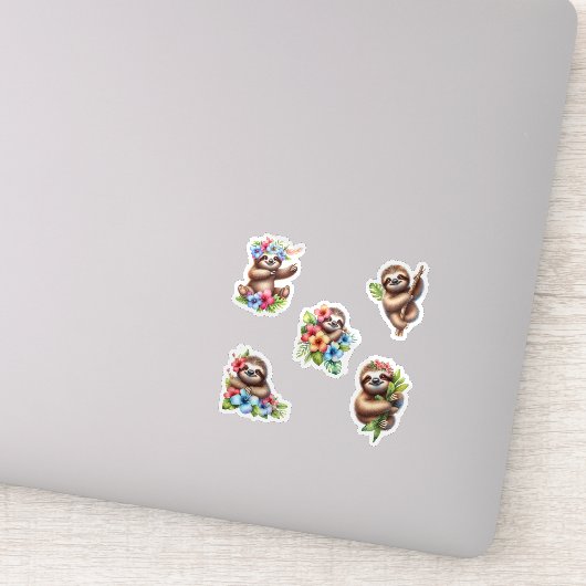 Tropische luiaard sticker (Detail)