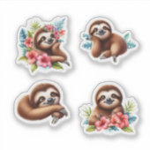 Tropische luiaard sticker (Voorkant)