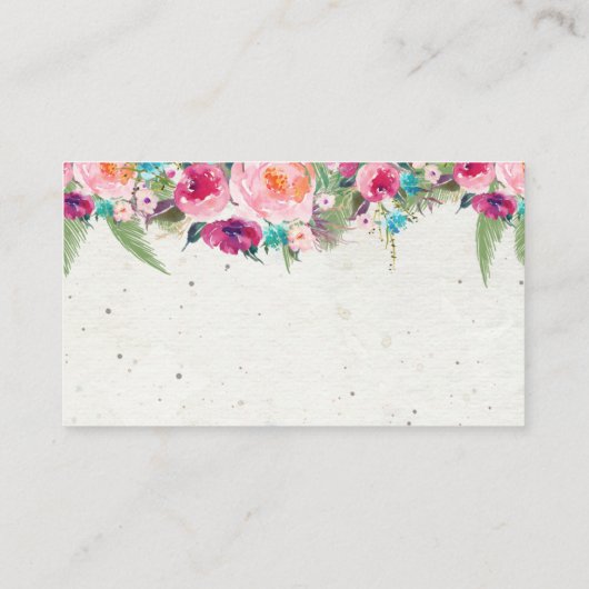 Tropische luier Raffle Kaart (Achterkant)