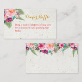 Tropische luier Raffle Kaart (Voorkant / Achterkant)