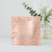 Tropische luiers Palm Garden Blush Roos Koper Kaart (Staand voorkant)