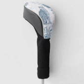 Tropische Luipaard Blau Perzik Abstract Golfheadcover (Schuin)