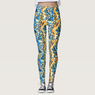 tropische luipaard leggings