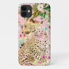Tropische luipdruk floral Hawaiian Case-Mate iPhone Case
