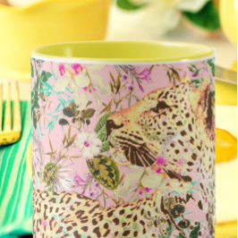 Tropische luipdruk floral Hawaiian Mok