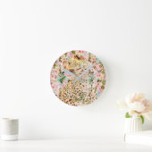 Tropische luipdruk floral Hawaiian   Ronde Klok (Huis)