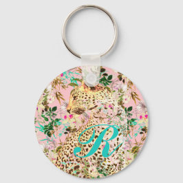 Tropische luipdruk floral Hawaiian Sleutelhanger