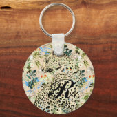 Tropische luipdruk floral Hawaiian Sleutelhanger (Voorkant)