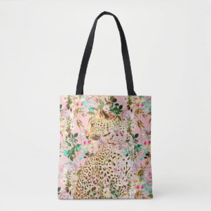 Tropische luipdruk floral Hawaiian Tote Bag