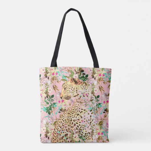 Tropische luipdruk floral Hawaiian Tote Bag (Achterkant)