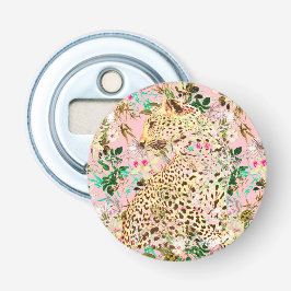 Tropische luipdruk floranje Hawaiian roze Button Flesopener