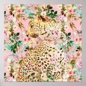 Tropische luipdruk floreel Hawaïaans patroon Poster (Voorkant)