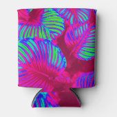 Tropische Lush Magenta Leaves Blikjeskoeler (Voorkant)