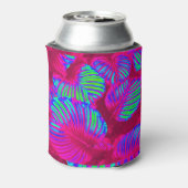 Tropische Lush Magenta Leaves Blikjeskoeler (Blikje Achterkant)