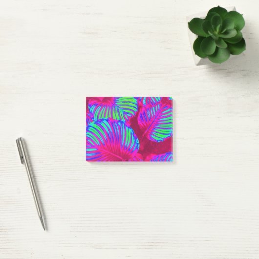 Tropische Lush Magenta Leaves Post-it® Notes (Kantoor)