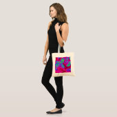 Tropische Lush Magenta Leaves Tote Bag (Voorkant (model))