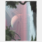 Tropische maan van Amatheia Fleece Deken (Voorkant)