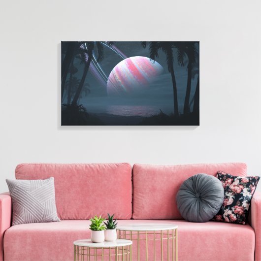 Tropische maan van Ianeira Canvas Afdruk (Insitu (Woonkamer))