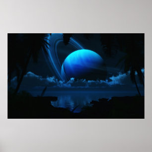 Tropische maan van Thetis (grenzeloos) Poster