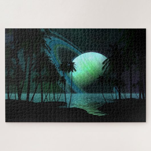 Tropische maan van Thetis Legpuzzel (Horizontaal)