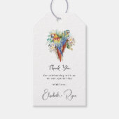 Tropische Macaw bruiloft Dank u Cadeaulabel (Voorkant)